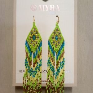 NWT Myra Bag Co Beaded Earrings